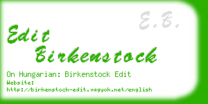 edit birkenstock business card